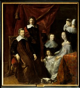 La famille de Henri Louis Habert de Montmort, à droite, Henriette-Marie de Buade de Frontenac. Peinture de Philippe De Champaigne - Philippe de Champaigne