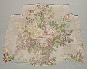 Fragment de soie, partie du panneau appelé Le panier fleuri - Philippe de Lasalle