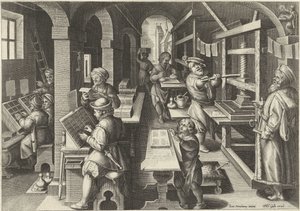 Imprimerie (Nouvelles inventions et découvertes) - Philips Galle (attributed to workshop of)