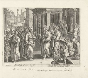 Paul discute avec le magicien Elymas - Philips Galle (possibly)
