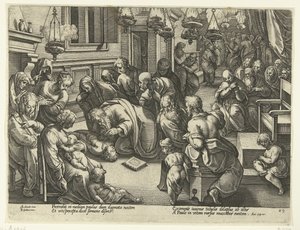 Paul ressuscite Eutychus - Philips Galle (workshop of)