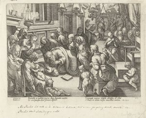 Paul ressuscite Eutychus - Philips Galle (workshop of)