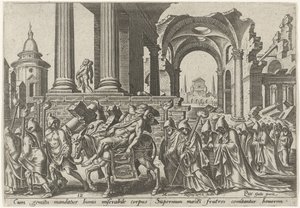 Funérailles de Samson Les jours de malheur du peuple juif (titre de la série) - Philips Galle