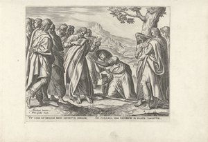 Christ et la femme cananéenne - Philips Galle