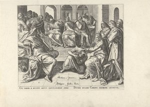 Christ guérissant une femme infirme - Philips Galle