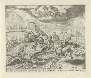 Le poisson recrache Jonas sur la terre (Geschiedenis van Jona) - Philips Galle