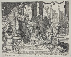 Esther couronnée par Assuérus - Philips Galle