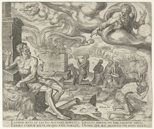 Dieu parle à Job (Histoire de Job) - Philips Galle
