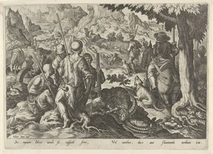 Chasse aux chèvres des montagnes - Philips Galle