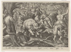 Chasse aux éléphants (Jachttaferelen) - Philips Galle