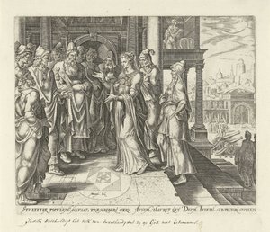 Judith admoneste les dirigeants de Béthulie (Histoire de Judith et Holopherne) - Philips Galle