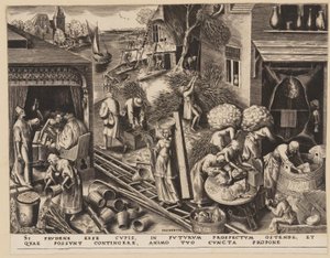 Prudence, extrait des Sept vertus - Philips Galle