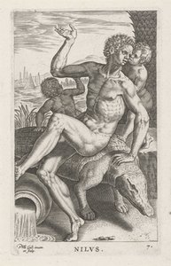 Dieu du fleuve Nilus (Nilvs) (Rivier- en zeegoden) (Semideorum Marinorum amnicorumque sigillariae imagines perelegantes)