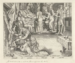 Tamar cuisine pour Amnon (Histoire de Tamar et Amnon)