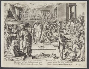 Les Apôtres baptisant à Jérusalem - Philips Galle