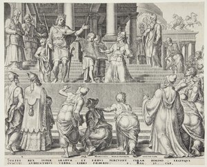 Le Livre de la Loi lu devant le peuple - Philips Galle
