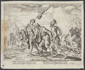 Le Saul aveugle conduit à Damas - Philips Galle