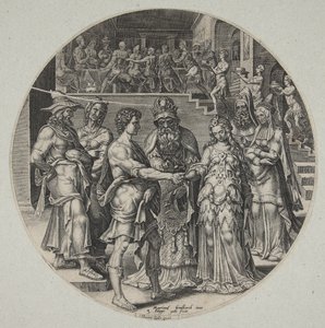 Le mariage de Samson et de la femme philistine - Philips Galle