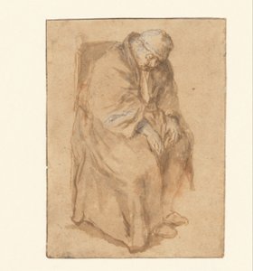 Joost van den Vondel, dormant dans une chaise