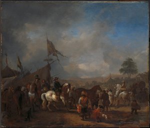 Une foire aux chevaux près d