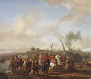 Une armée en marche - Philips Wouwerman