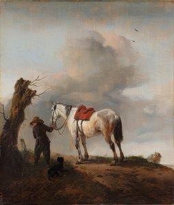 Le cheval blanc. Vers 1646 - Philips Wouwerman