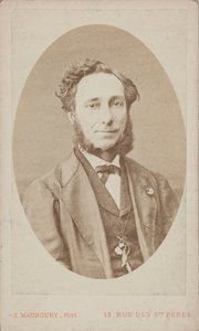 Portrait du violoniste et compositeur Camillo Sivori 1815-1894 - Photo studio Eugène Maunoury.