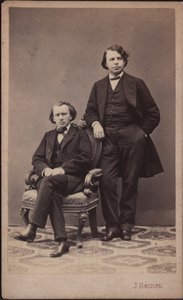 Johannes Brahms 1833-1897 et Josef Joachim 1831-1907, 1867 - Photo studio J. Reiner.