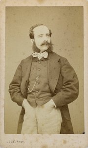 Portrait du violoniste et compositeur Adolphe Blanc 1828-1885 - Photo studio Legé and Bergeron.