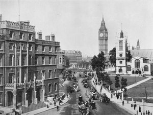 Broad Sanctuary, Westminster - Photochrom Co Ltd of London