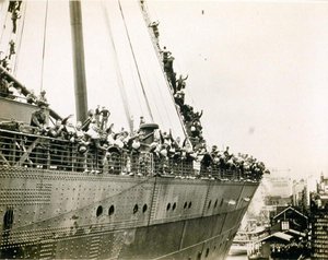Le Mauretania à Sydney, mai 1940 - Photographer Australian