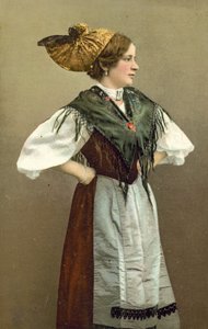 Costume folklorique du Salzkammergut, Autriche (photo couleur)