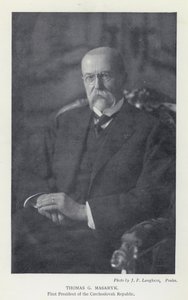 Tchécoslovaquie : Thomas G Masaryk, premier président de la République tchécoslovaque - Photographer Czech