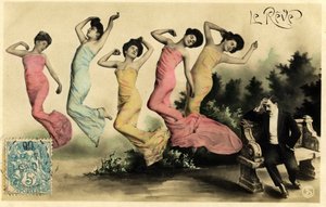 Carte postale début XXe siècle, intitulée le rêve - Photographer French