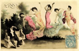 Carte postale du début du 20e siècle, intitulée le rêve (photo)