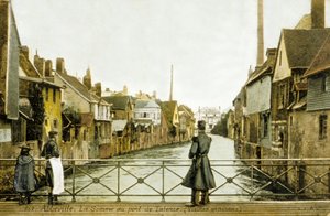 Rivière Somme et le pont de Talence, Abbeville, France