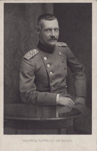 Prince héritier Rupprecht de Bavière, commandant militaire allemand de la Première Guerre mondiale (photo n/b) - Photographer German