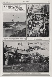 Départ des troupes allemandes pour la Chine pour réprimer la rébellion des Boxers, août 1900 - Photographer German