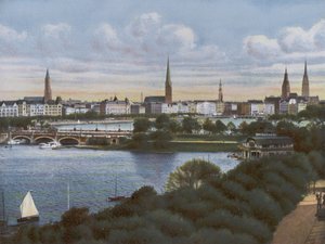 Hambourg : Lombardsbrücke