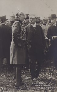 Kaiser Wilhelm II et le constructeur de dirigeables allemand Graf Ferdinand von Zeppelin à l