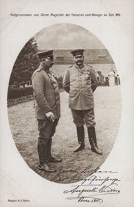 Kaiser Wilhelm II avec le maréchal Paul von Hindenburg, commandant de l