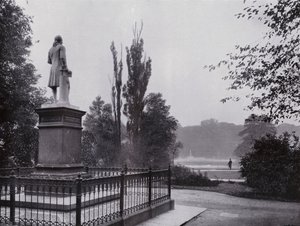 Leipzig : Rosental-Partie avec monument de Gellert - Photographer German