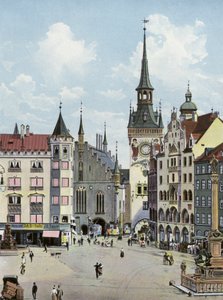 Munich : Marienplatz Mit Altem Rathaus - Photographer German