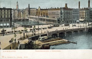 Pont Reesendamm, rivière Alster, Hambourg - Photographer German