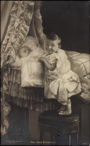 Le nouveau frère, Guillaume de Prusse avec frère - Photographer German