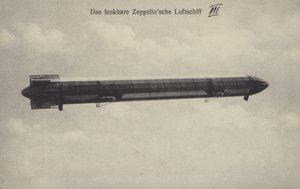 Zeppelin LZ III en vol - Photographer German