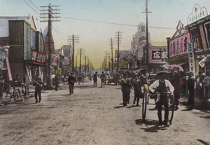 Japon, vers 1912 : Rue du Théâtre, Yokohama (photo) - Photographer Japanese
