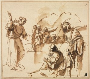 Un Moine Prêchant, milieu du 17e siècle