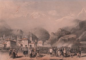 Bivouac des troupes françaises à Suse, Piémont