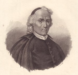 Portrait du presbytérien et historien italien Ludovico Antonio Muratori (1672-1750), gravure sur cuivre - Blaise Nicolas Le Sueur